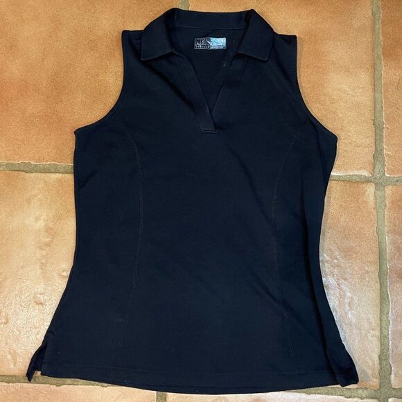 LPGA Black Golf Sleeveless V-Neck Shirt Tank Top Womens XS - Picture 1 of 8